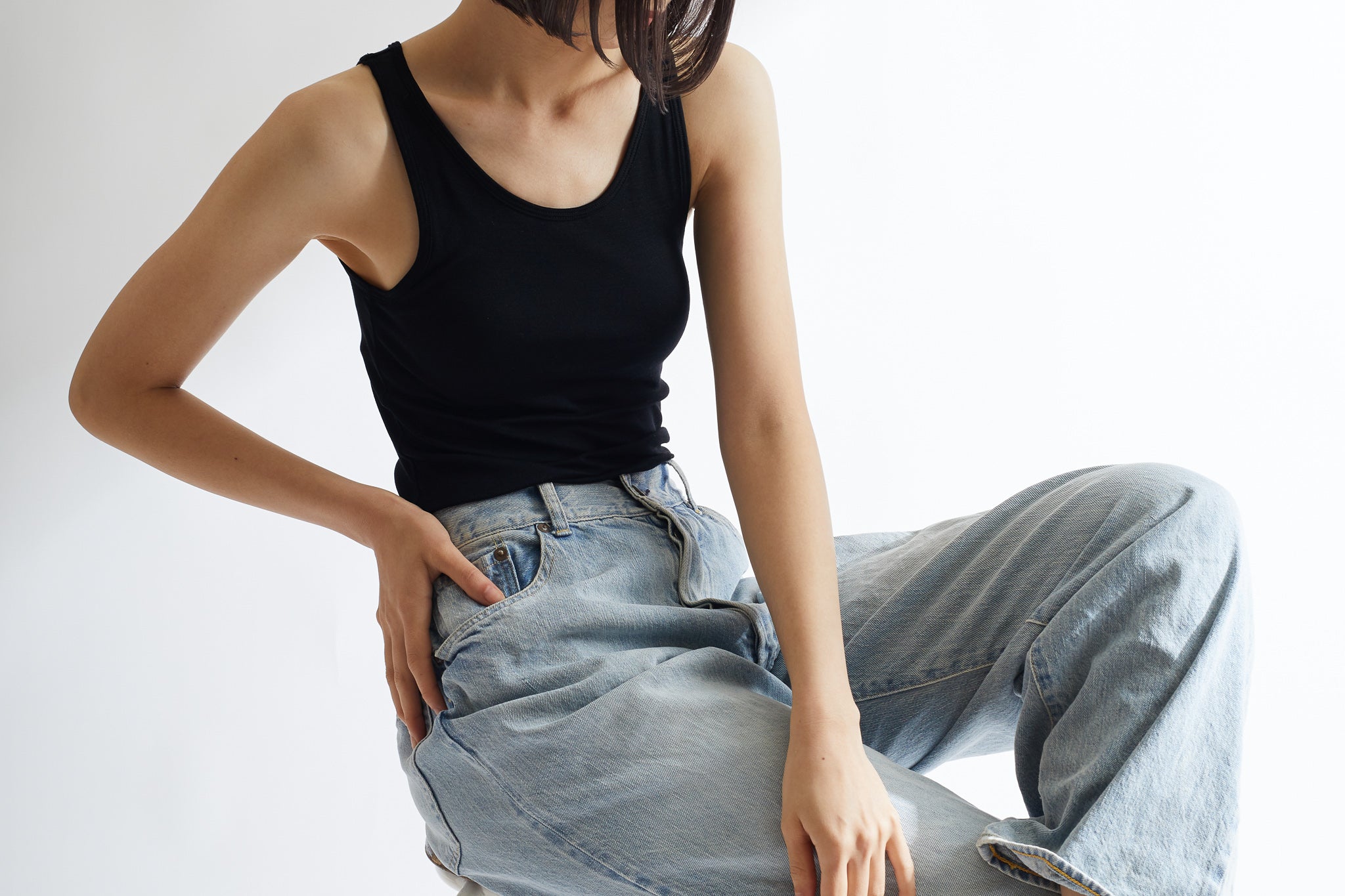 シルク100%タンクトップ(カップ付き)が新しくなりました