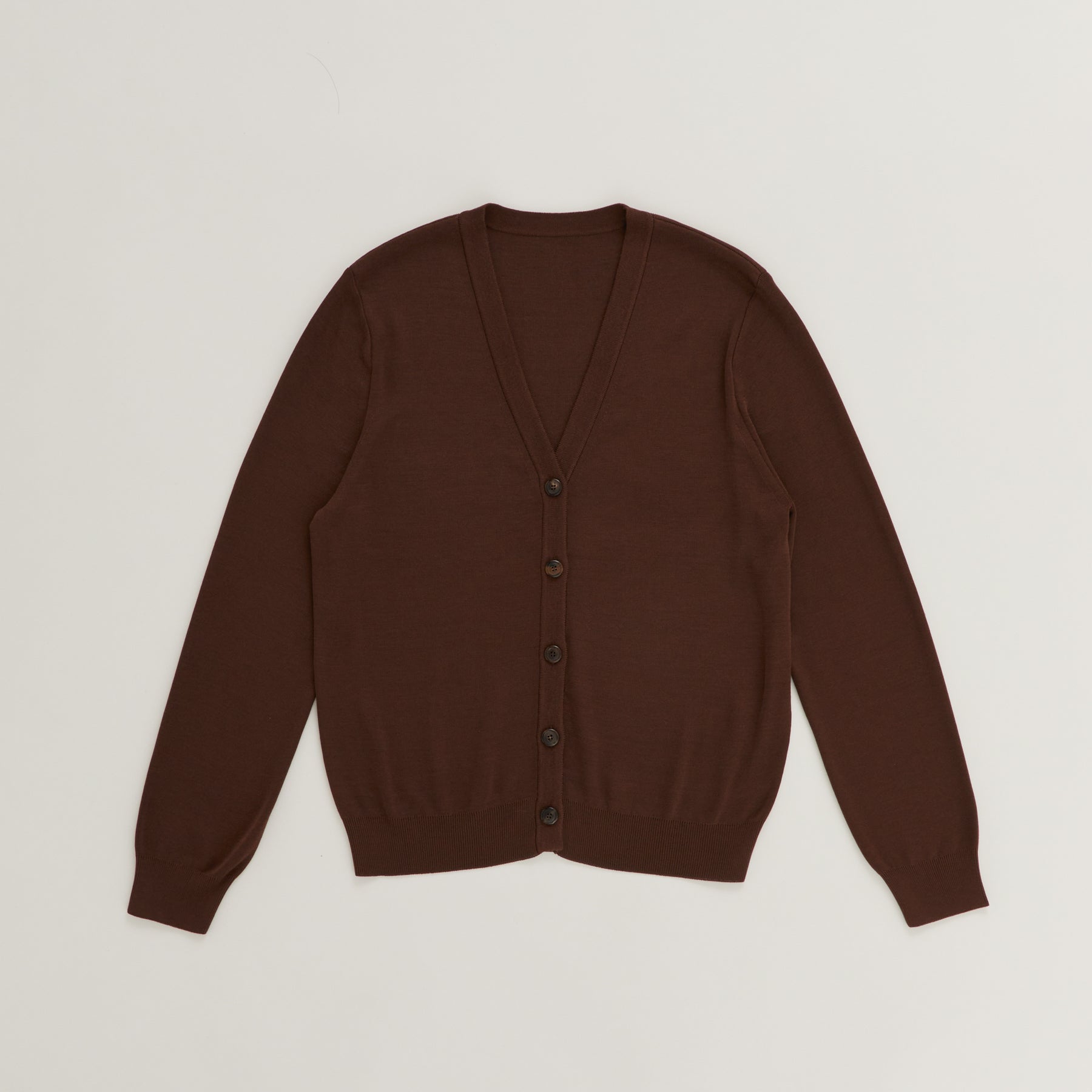 18G シルクゴム編みニット Vネックカーディガン - 3サイズ・3色