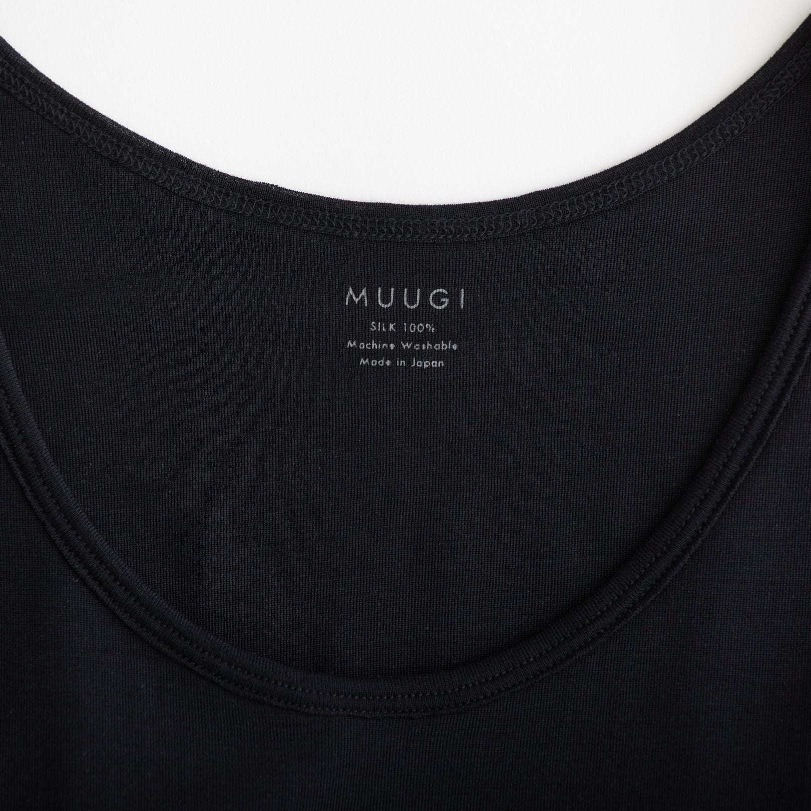 100% Silk Tank Top with Bra in Black (2020 model)