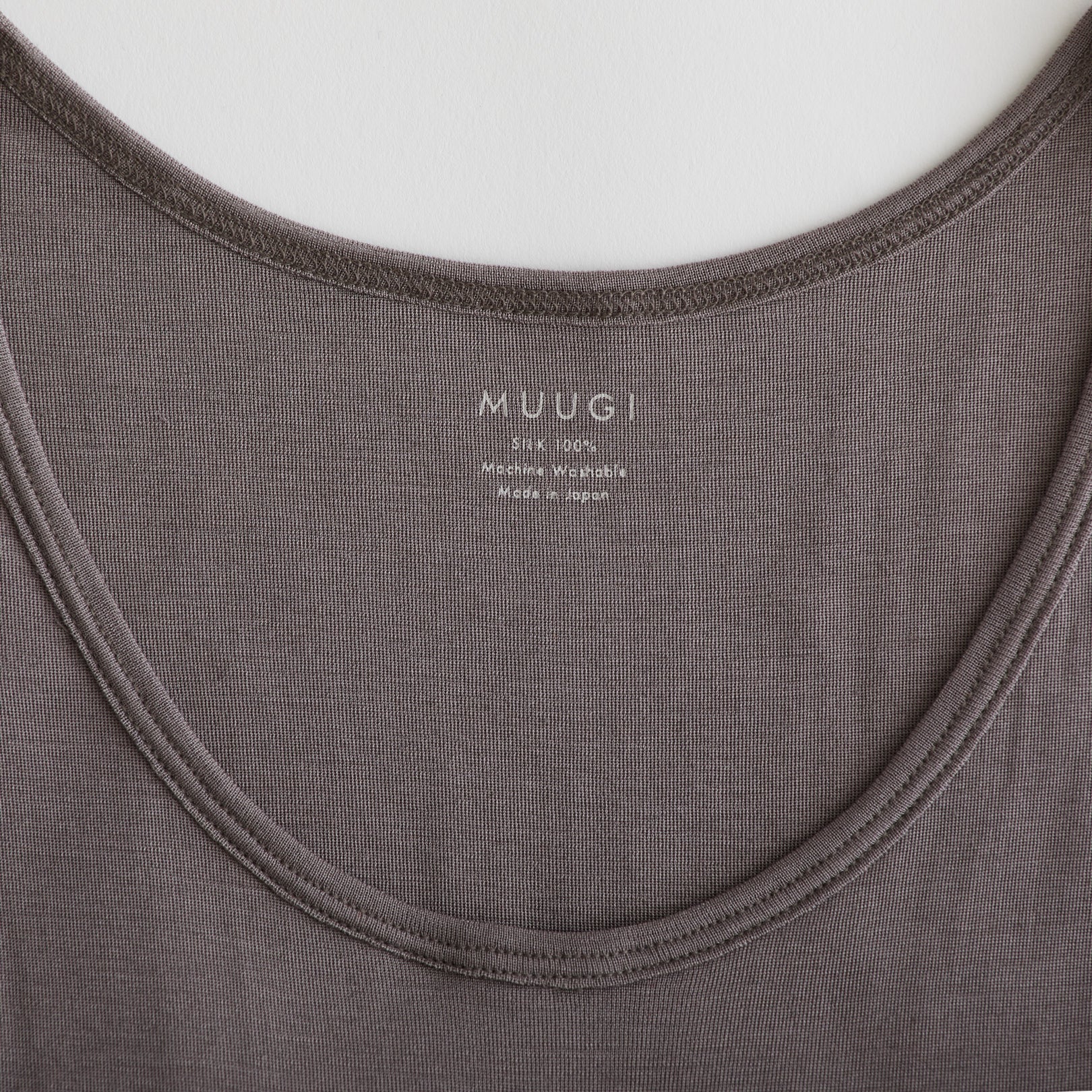 100% Silk Tank Top with Bra in Taupe (2020 model)