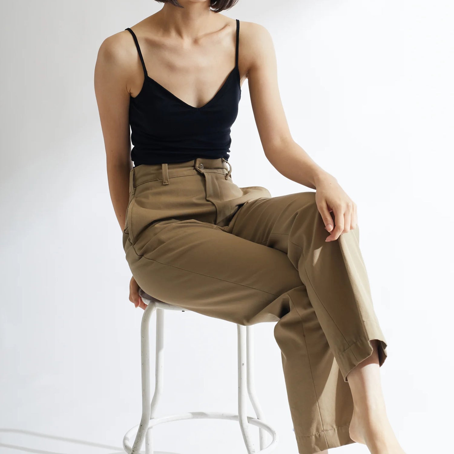 100% Silk Camisole in Black