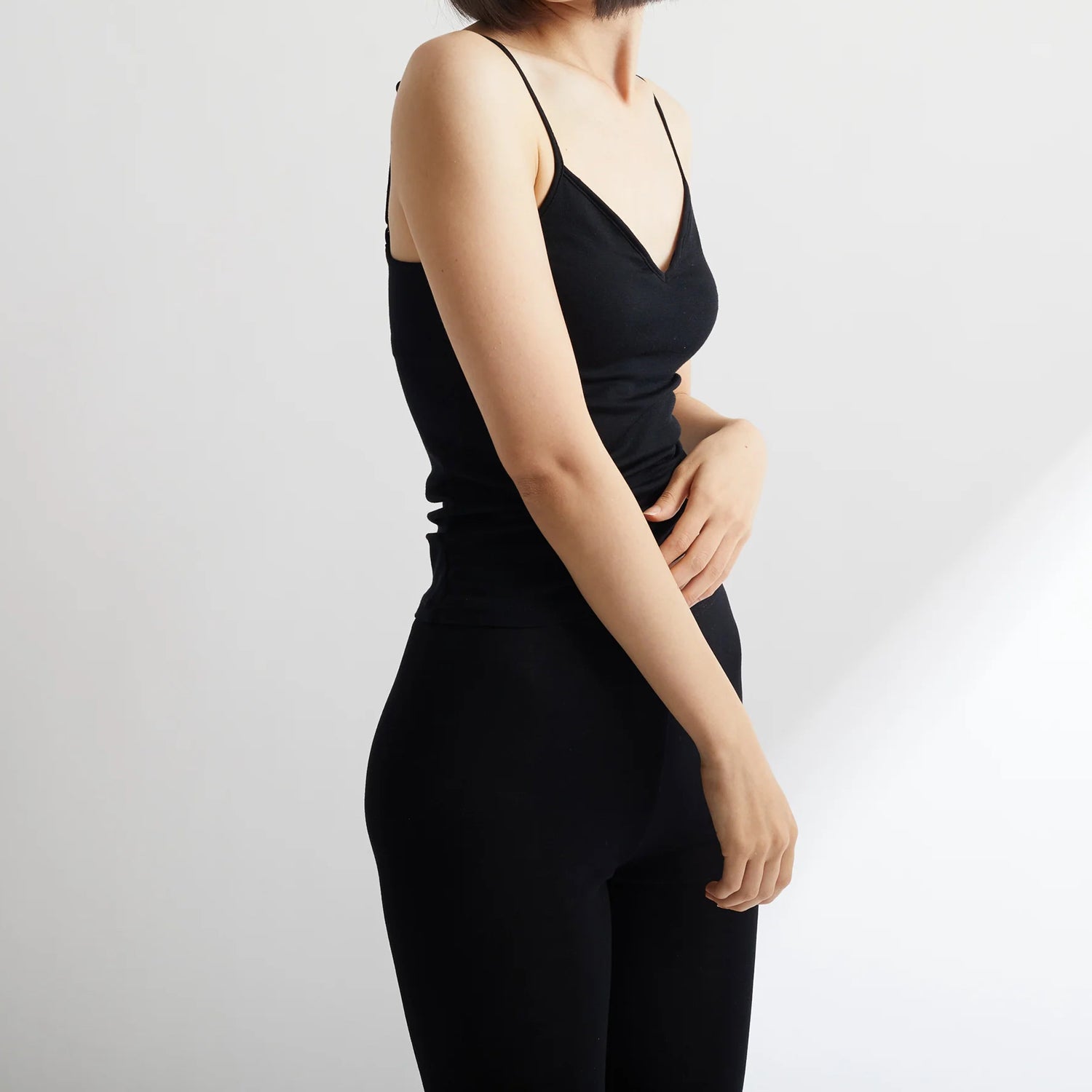 100% Silk Camisole in Black