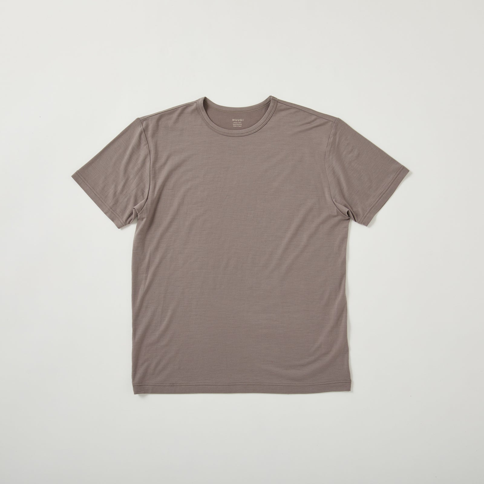 Men's 100% Merino Wool Jersey Short Sleeve Tee in Taupe (2023 model)