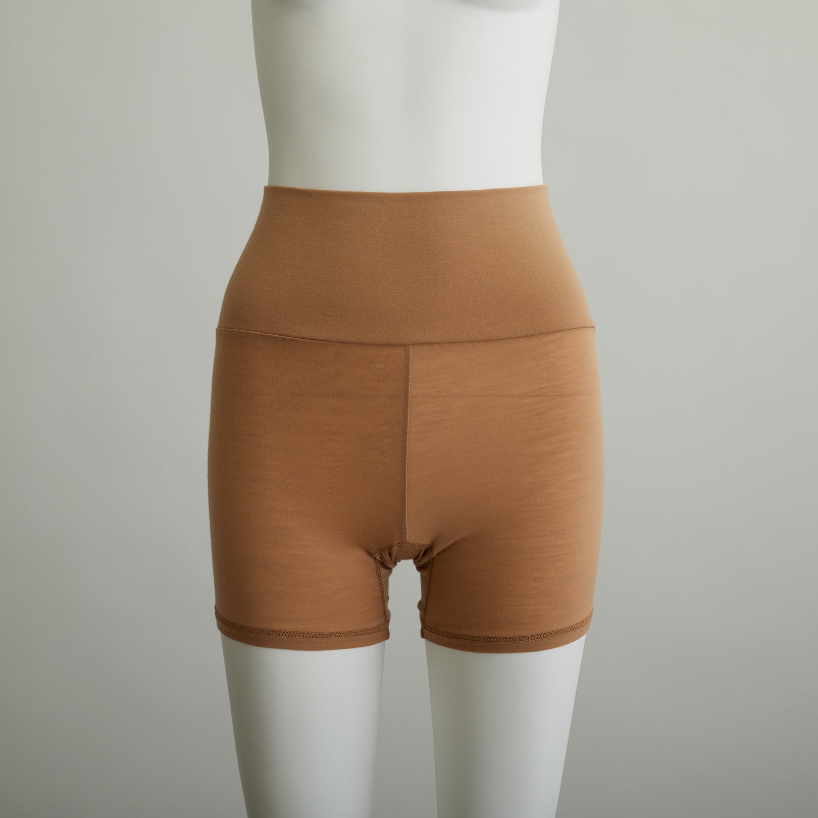 メリノウール100%天竺 2分丈インナーボトム, 2022年モデル, キャメル