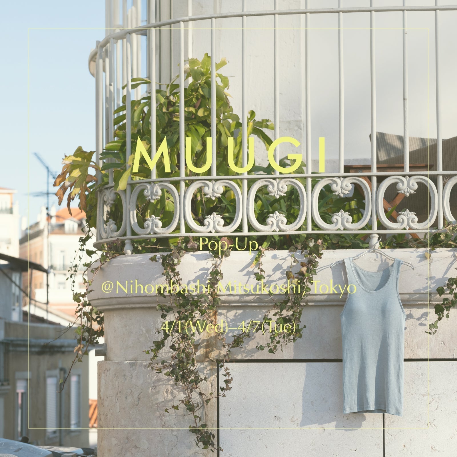 4月1日（水）〜7日（火）、日本橋三越本店にてポップアップを開催いたします