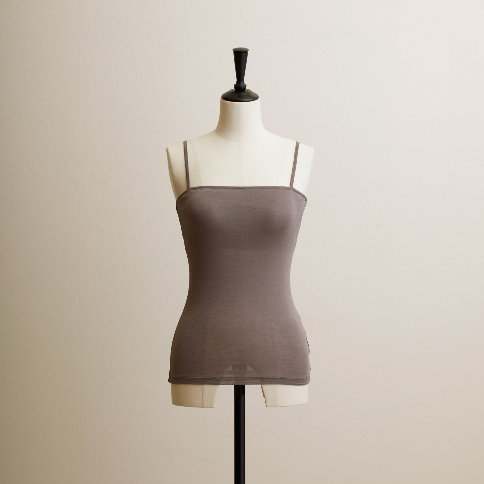 100% Silk Bare Camisole with Bra in Taupe