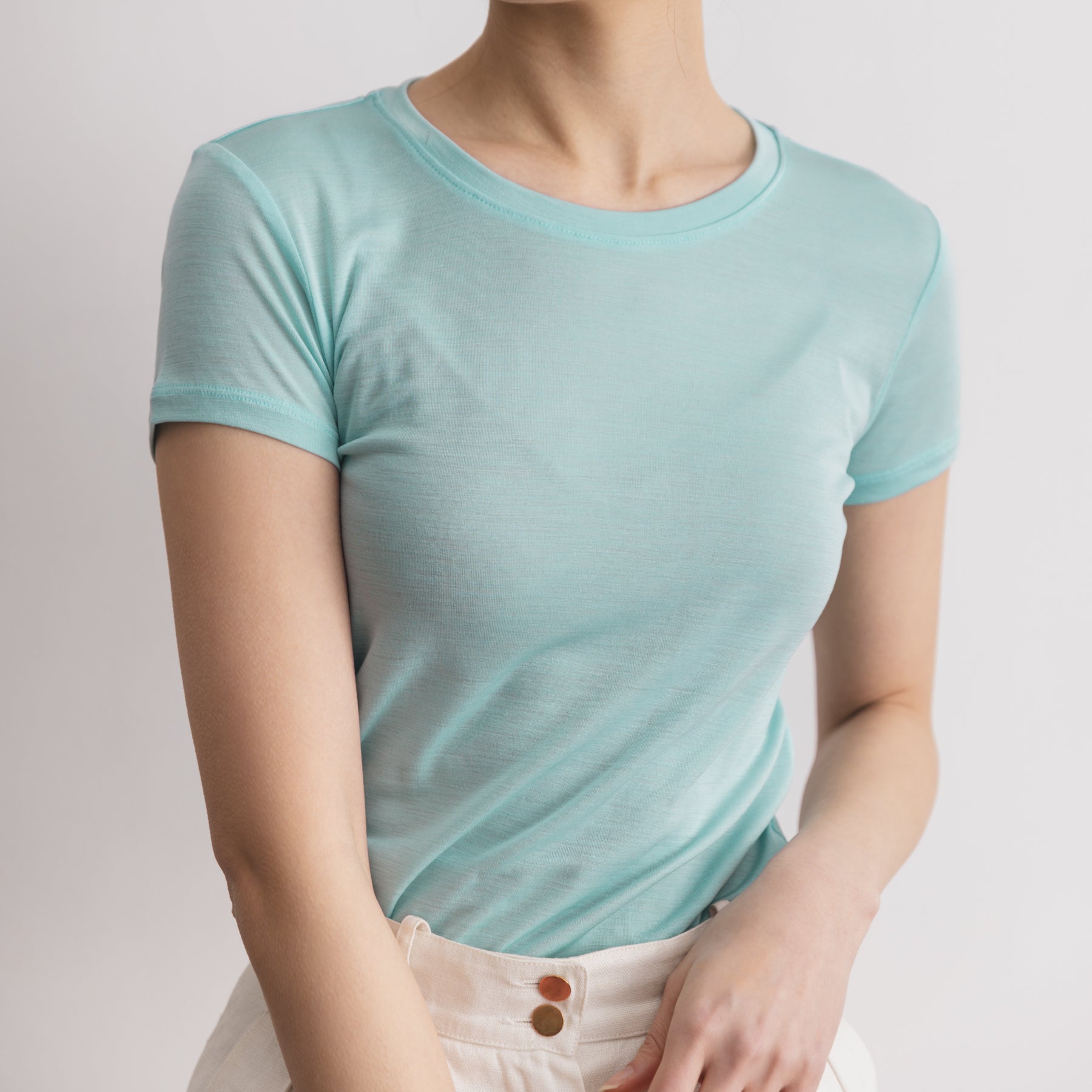 シルク100%半袖カットソー - 3サイズ・9色／Tシャツ