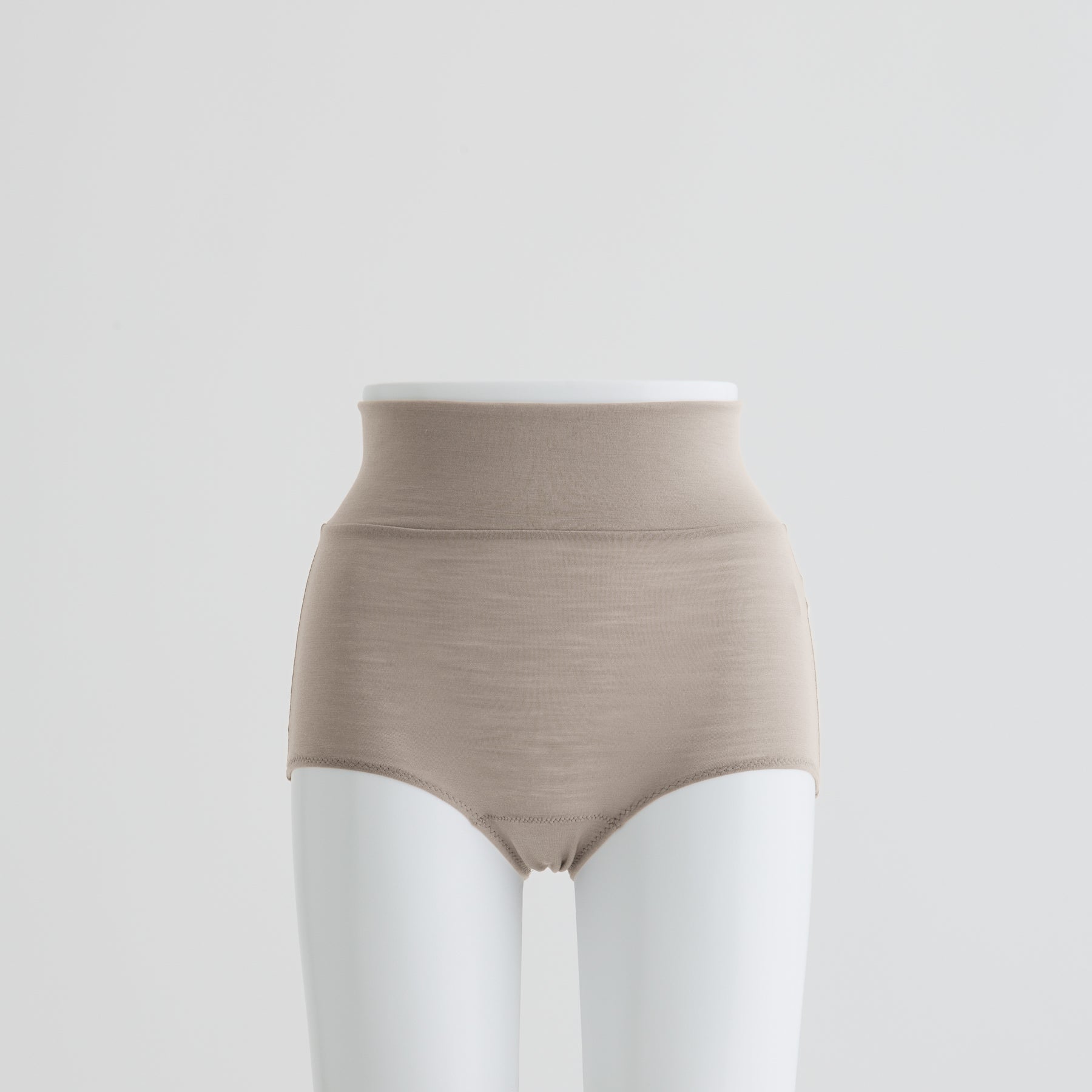 メリノウール100%天竺 ハイウエストショーツ, オイスター