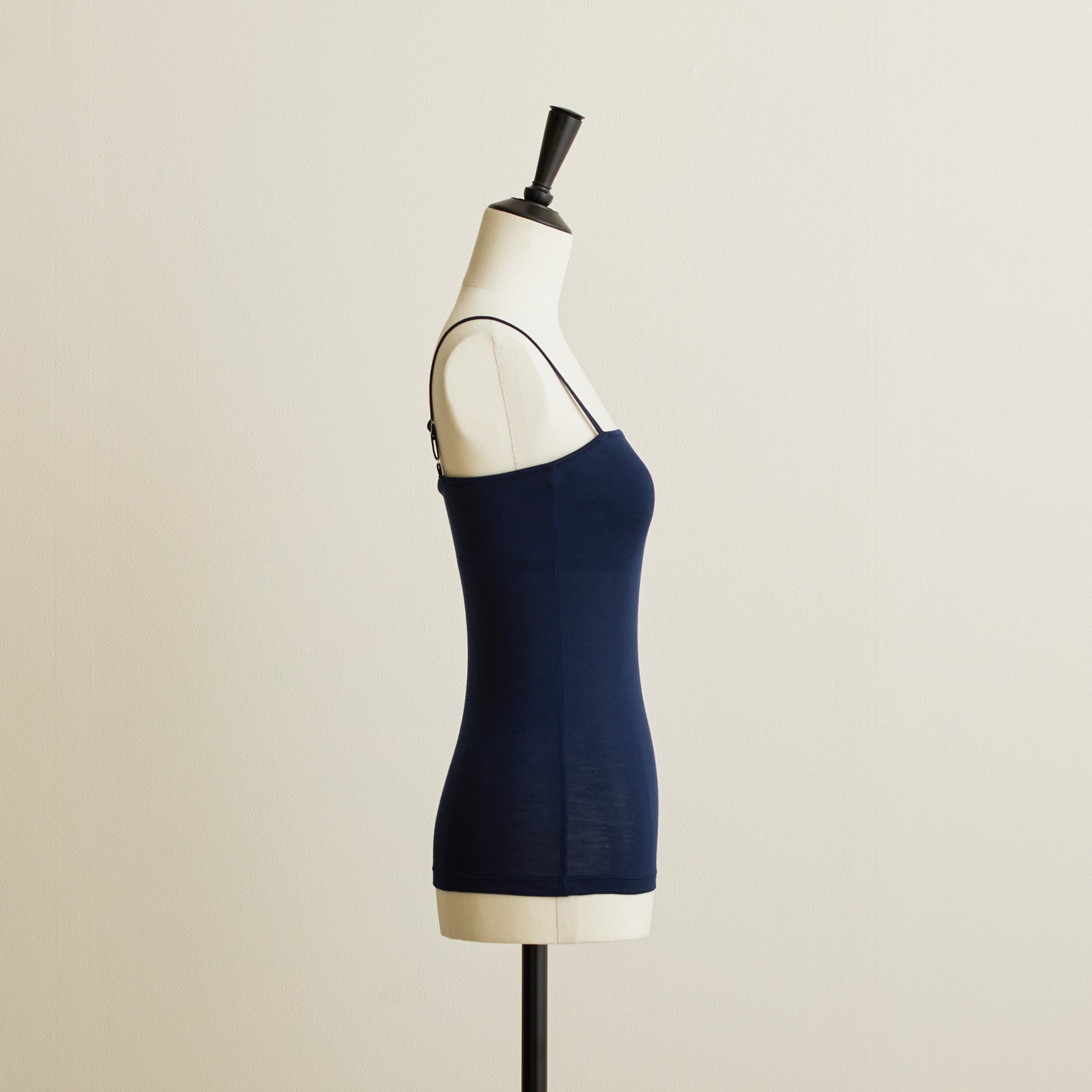 100% Silk Bare Camisole with Bra in Navy (2023SS model)